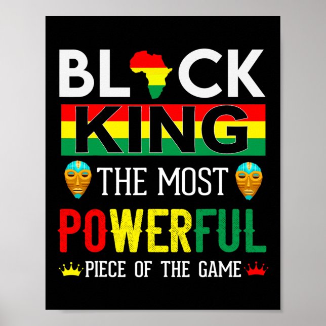 Poster Rei Preto A Peça Mais Poderosa No Jogo Homens (Frente)
