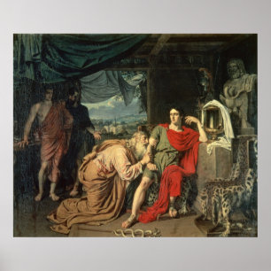 Póster Rei Priam que implora Achilles pelo retorno de
