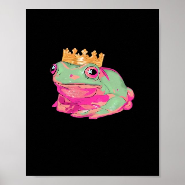 Poster Rei Sapo Funky Meme Estilo Clássico (Frente)