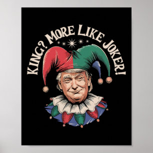 Poster Rei Vintage Mais Como Coringa Engraçado Anti Trump