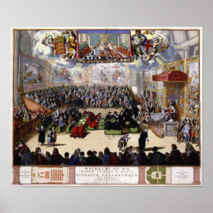 Poster Rei William III e a Casa dos Comuns 1689
