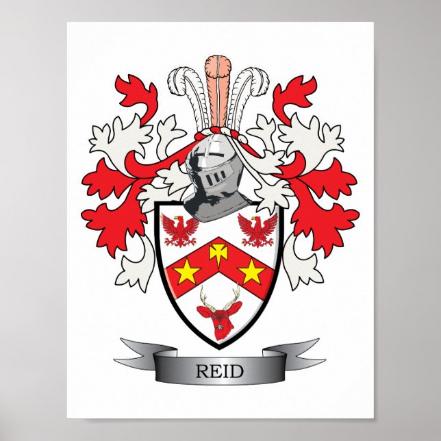 Poster Reid Family Crest Casaco de Armas (Frente)