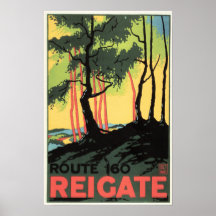 REIGATE Route 160 Surrey England Vintage