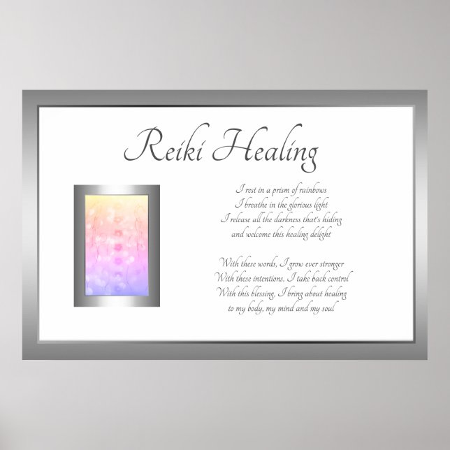 Poster Reiki Healing Poem Art design (Frente)