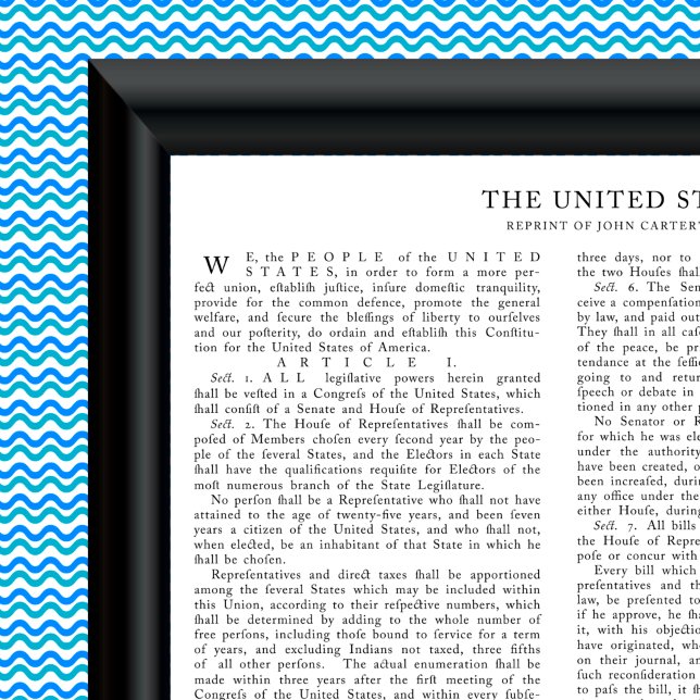 Poster Reimpressão de John Carter, Constituição dos EUA (Criador carregado)