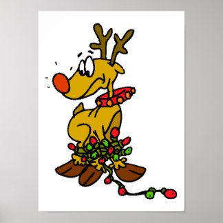 Poster Reindeer c/ Luzes