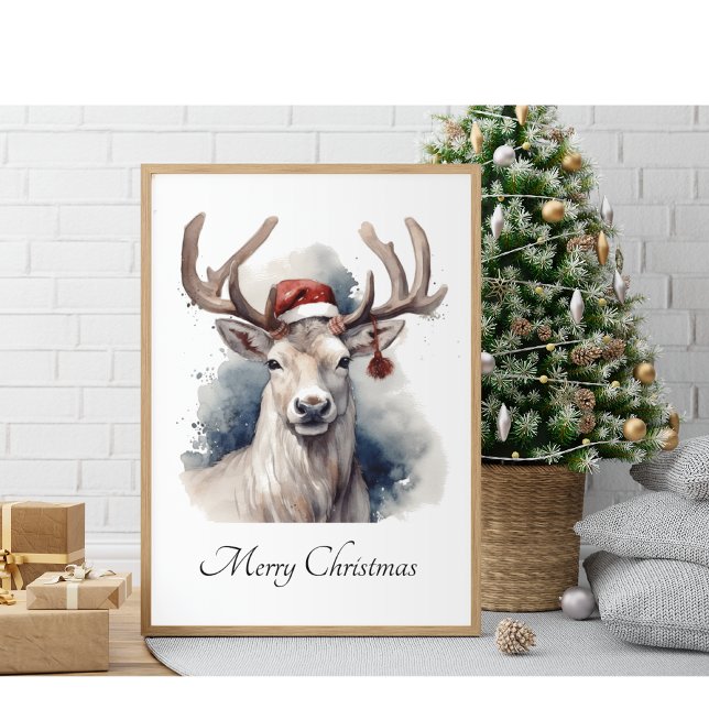 Poster Reindeer de Natal, personalizável (Criador carregado)