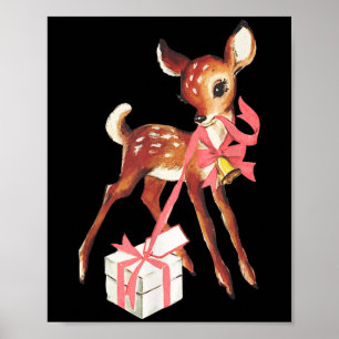 Poster Reindeer De Vintagem Da Uni Genérica Nk Christmas