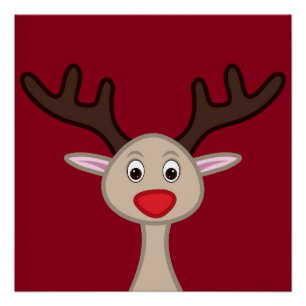 Póster Reindeer personagem de desenho animado