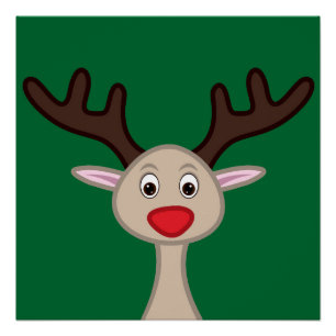 Póster Reindeer personagem de desenho animado