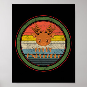 Poster Reindeer surdo de Natal surdo surdo Asl Awarenes