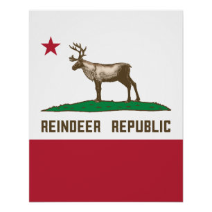Póster Reindet Republic California Flag Cariou