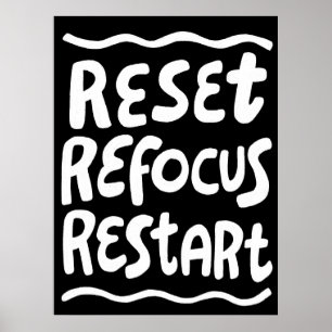 Poster REINICIAR REFOCUS REINICIAR Bold Divertimento Cart