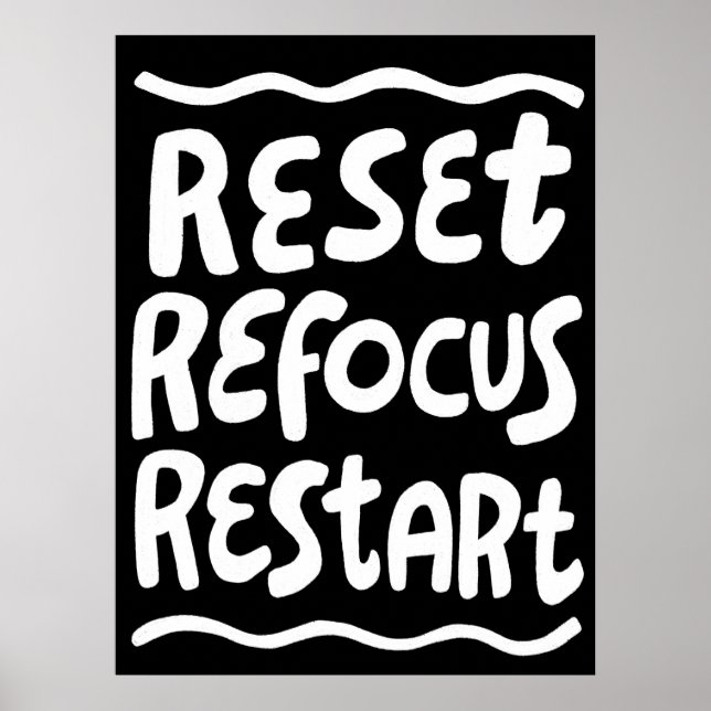 Poster REINICIAR REFOCUS REINICIAR Bold Divertimento Cart (Frente)