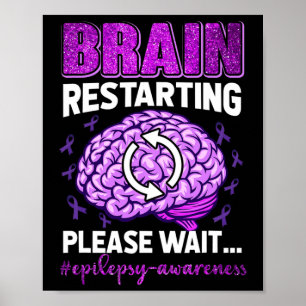 Poster Reinício Do Cérebro Aguarde Consciência Epilepsia