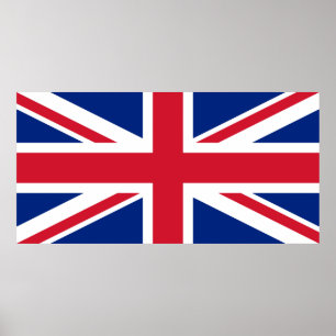 Poster Reino Unido Bandeira Union Jack das Colônias Britâ