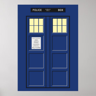 Poster Reino Unido - Blue Police Call Box 1