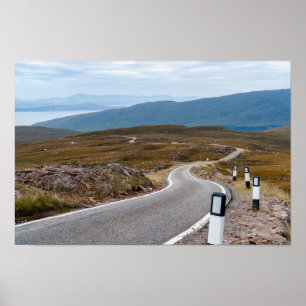 Poster Reino Unido, Escócia - estrada de Solteiro