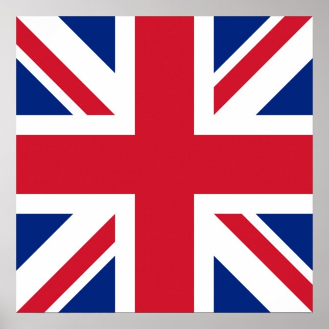 Poster Reino Unido União Jack Flag das Colônias britânica (Frente)