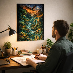 Poster Reinos Mitológicos Lendas Fragmentadas