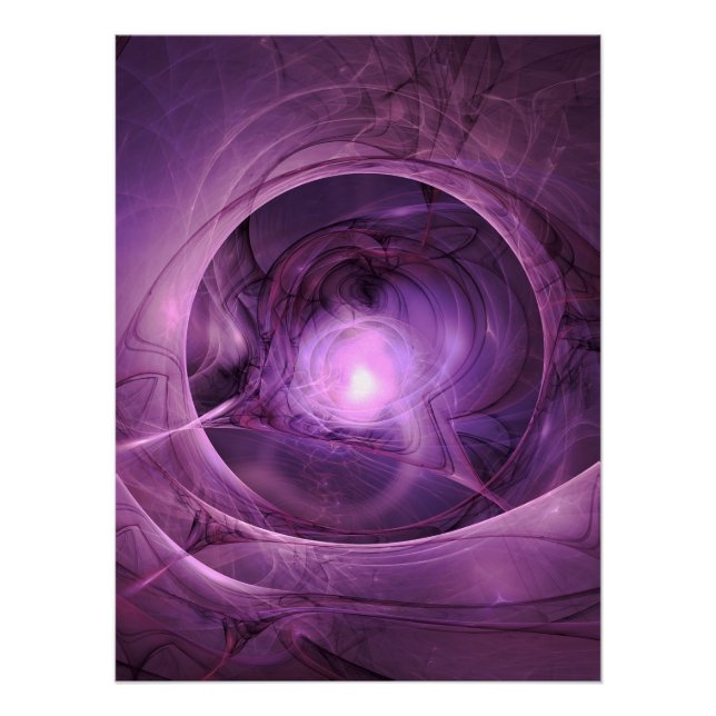 Póster Reinos Roxos de Design Abstrato (Frente)
