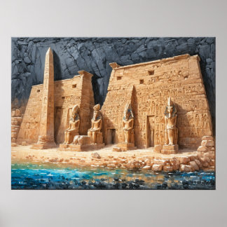 Poster Reis do Antigo Templo de Dendera no Egito