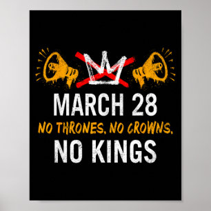 Poster Reis marcham 28 2026 tronos coroas homens mulheres