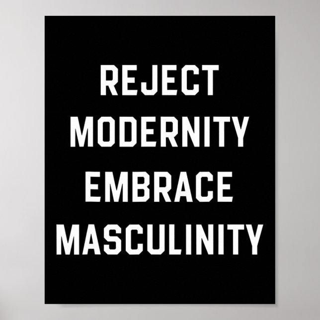 Poster Rejeitar a masculinidade da modernidade (Frente)