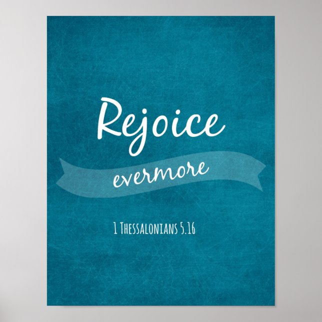 Poster Rejoice Evermore Bíblia Verse (Frente)