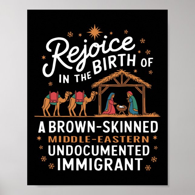 Poster Rejoice In The Birth Of A Brown Skinned Christmas  (Frente)