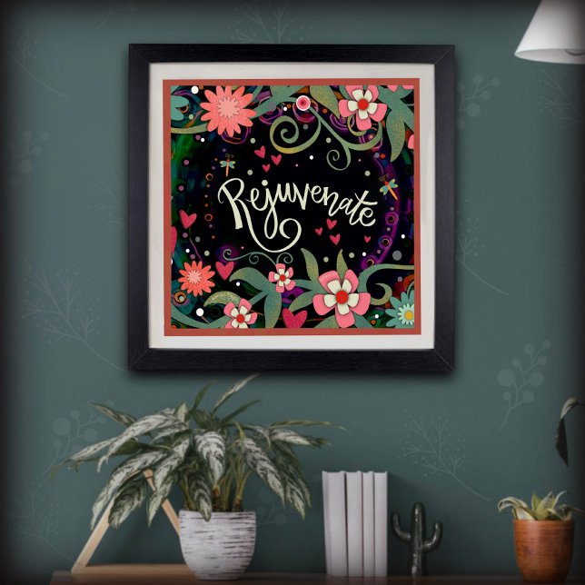 Poster Rejuvenescer Bonito Inspiração Floral (Criador carregado)