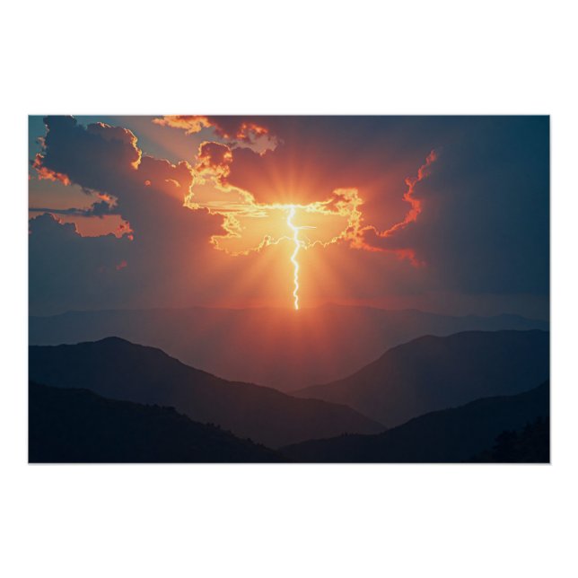 Póster Relâmpago ao Crepúsculo (Frente)