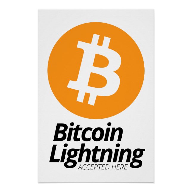 Póster Relâmpago Bitamect Aceito Aqui (Frente)