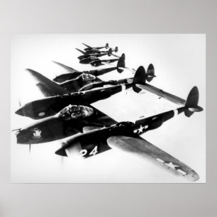 Póster Relâmpago de Lockheed P-38