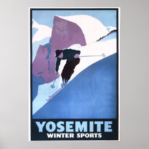 Poster relativo à promoção de esqui dos esporte