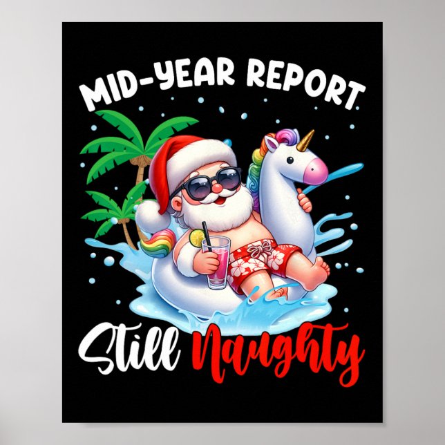 Poster Relatório de meio do ano ainda é travesso Natal en (Frente)