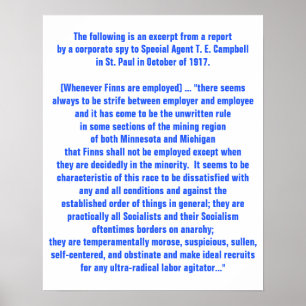 Poster Relatório histórico de 1917 dos EUA sobre questões