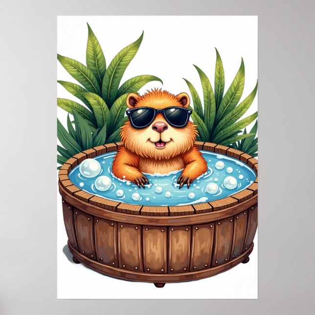 Poster Relaxamento em Banheira de Hidromassagem de Capiva (Frente)