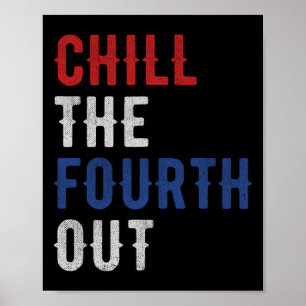 Poster Relaxe A Quarta Independência Dos Eua Bandeira Fun
