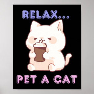 Poster Relaxe... Bata Um Vestido De Gato