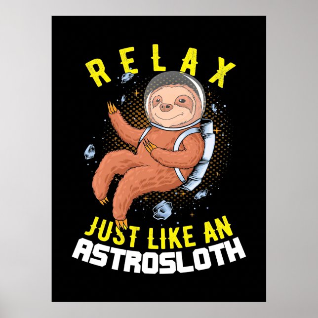 Poster Relaxe Como Uma Lama De Astronauta (Frente)