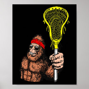 Poster Relaxe, irmão! Funny Sasquatch Lax Bigfoot Lacross