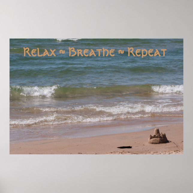 Poster Relaxe ~ Respire ~ Repetir (Frente)