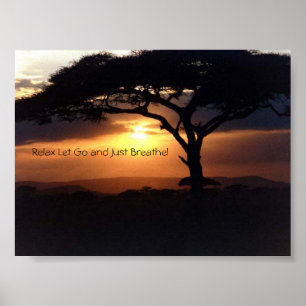 Poster Relaxe, solte e respire