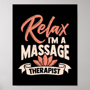 Poster Relaxe, sou um terapeuta de massagens