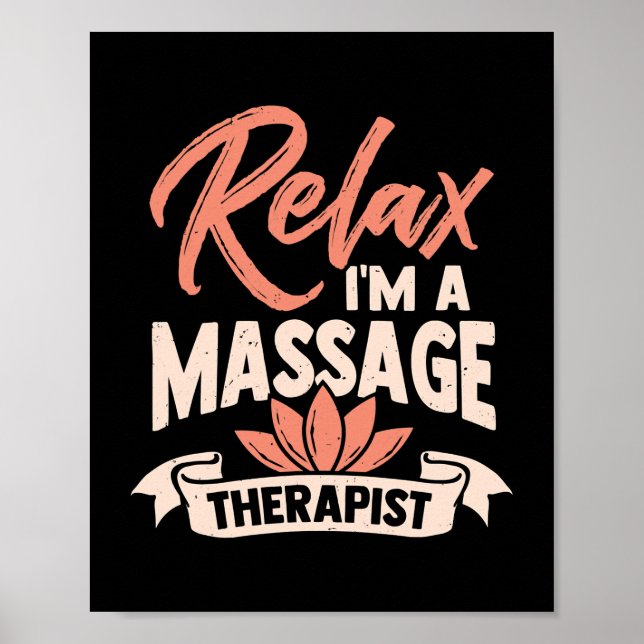 Poster Relaxe, sou um terapeuta de massagens (Frente)