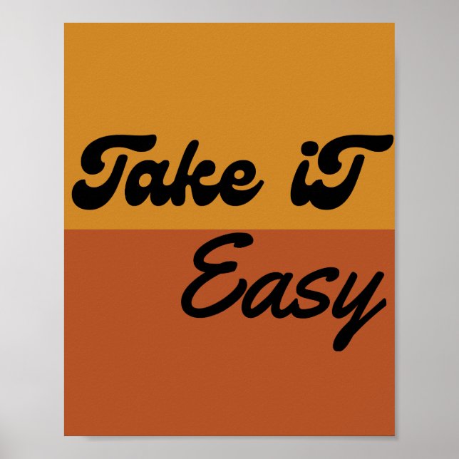 Poster Relaxe - Temática Retro Groovy dos Anos 60 e 70 (Frente)