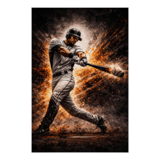 Póster Relentless Impact – Baseball Power Swing Poster