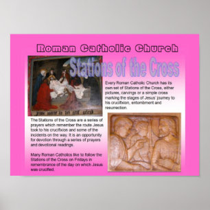Poster Relgion, estações católicos romano da cruz