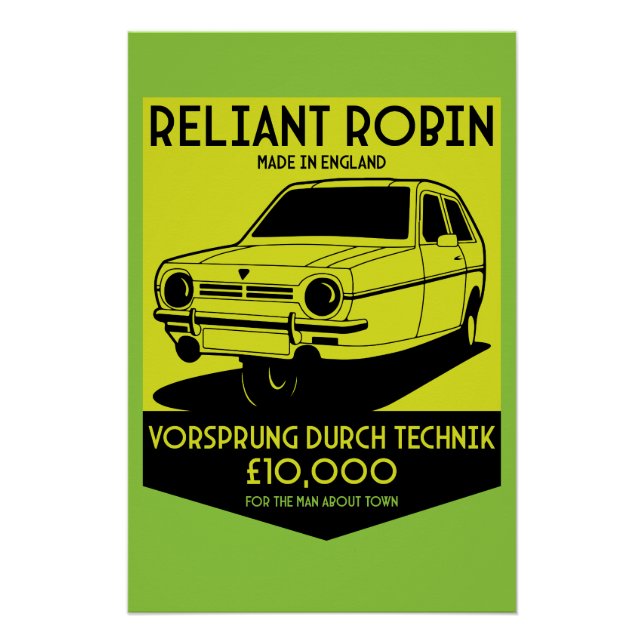 Póster Reliant Robin Owners Club (Frente)